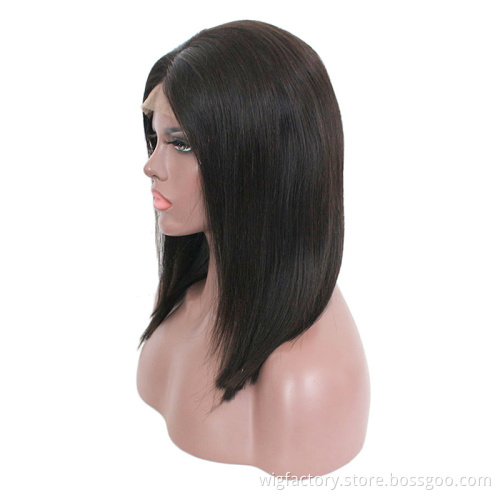 factory price bob lace wig,good quality 100% human hair 13*4 lace frontal bob wig,4*4 closure human hair wigs